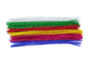 Limpiapipas metálicos, L : 30 cm - Ø 6 mm - (colores : dorado, plateado, rojo, verde, azul, rosa) - Set de 100 - Limpiapipas 04521 - 10doigts.fr