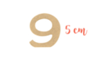 Número de madera médium : 9 - Deco en madera cruda 15038 - 10doigts.fr