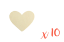 Wooden Hearts (7.5 x 6.5 cm - Th. 3 mm) - 10 pieces - Raw Wood Decor - 10doigts.fr