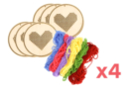 Kits corazones a bordar - 4 kits (24 unidades) - Kits Mercería 38203 - 10doigts.fr