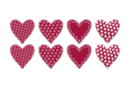 Wooden heart decorations - 8 pieces - Painted Wooden Decor - 10doigts.fr