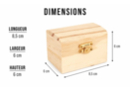 Coffre de pirate bois 6 x 8,5 x 6 cm - Wooden Boxes 57652 - 10doigts.fr