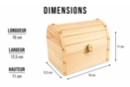Pirate chest wood 16 x 12.5 x 11 cm - Wooden Boxes 57638 - 10doigts.fr