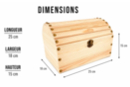 Coffre pirate bois 25 x 18 x 15 cm - Wooden Boxes 57640 - 10doigts.fr
