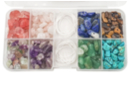 Stone Bead Set - 8 Colors + Elastics - Natural Beads 57612 - 10doigts.fr