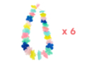 Hawaiian Flower Necklace - 6 Pieces - DIY Costumes 58827 - 10doigts.fr