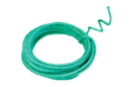 Reinforced Jute Rope 3 m - Water Green - Natural Twine 32127 - 10doigts.fr