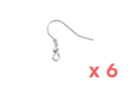 Pendientes de plata - 6 unidads - Pendientes - 10doigts.fr