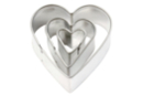 Heart-shaped cookie cutters - 3 pieces - Creative Cookie Cutters for Kids 01563 - 10doigts.fr