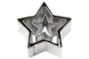 Cortadores de galletas estrella - 3 tamaños (ancho: 6 cm - 5.5 cm - 3.5 cm) - Cortadores creativos para niños - 10doigts.fr