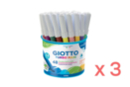 Feutres GIOTTO Turbo Maxi - 3 pots (144 feutres) - Broad Tip Markers 01633 - 10doigts.fr
