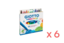 Feutres GIOTTO Turbo Maxi -  6 boites (72 feutres) - Broad Tip Markers 11589 - 10doigts.fr