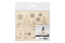 Wooden Christmas Scene to Assemble - 4 Elements - Raw Wood Decor 55117 - 10doigts.fr