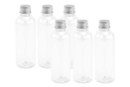 Bottles with Metal Caps - 6 Pieces - Transparent Plastic - 10doigts.fr