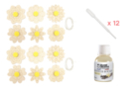 Wooden Diffuser Flowers - 12 Pieces + 12 Pipettes + Vanilla Scent - Parent's Day Kits 56591 - 10doigts.fr