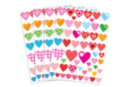 Fancy Heart Stickers - 4 Sheets - Heart Stickers 18042 - 10doigts.fr