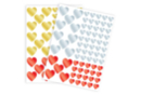 Metallic Heart Stickers - 1 set (150 stickers) - Heart Stickers 17058 - 10doigts.fr