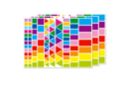 Geometric Sticker Mix - 1 Set (327 Stickers) - Square Stickers - 10doigts.fr