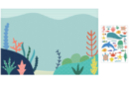 Stickers “Sea Animals” + Decor - Creative Sticker Kits 55718 - 10doigts.fr