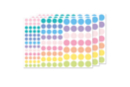 Pastel Round Stickers - 1 set (348 stickers) - Round Stickers - 10doigts.fr