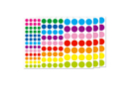 Gomets redondos vivos - 1 set (348 gomets) - Gomets mix - 10doigts.fr