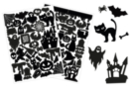 Gomets siluetas Halloween (1 set - 84 gomets) - Gomets Halloween - 10doigts.fr