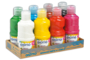 Gouache Giotto : Set de 8 flacons de 250 ml, couleurs assorties - Liquid gouache paint: bright colors that wash away with water - 10doigts.fr