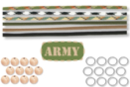 Kit 12 keychains man in paracord "ARMY" - Paracord 16865 - 10doigts.fr