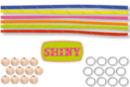 Kit of 12 paracord "SHINY" character keychains - Paracord 16864 - 10doigts.fr