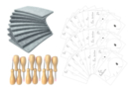 Super Pack de perforación: 10 tapetes de perforación de fieltro 18 x 12.5 cm + 12 herramientas de perforación (ref 10452x3) + 30 tarjetas para perforar (ref 46044) - Kits de tarjetas - 10doigts.fr