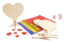 Love Trees Wooden Kit - 3 Kits (12 Pieces) - Wooden Objects for the Home 58519 - 10doigts.fr