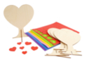 Love Trees Wood Kit - 1 Kit (4 Pieces) - Wooden Objects for the Home 58518 - 10doigts.fr