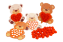 Set of 4 Cardboard Bears to Decorate - Creative Kits for Mother's Day 58016 - 10doigts.fr