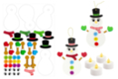 Kit de suspensiones de muñecos luminosos + velas - 4 unidads - Guirnaldas y colgantes de Navidad 42683 - 10doigts.fr
