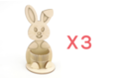 Conejo de Pascua y cesta de madera - 3 unidades - Soportes de Pascua para decorar 56575 - 10doigts.fr