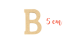 Letra de madera mediana: B - Deco en madera cruda 15004 - 10doigts.fr