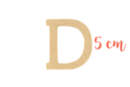 Letra de madera mediana: D - Deco en madera cruda 15006 - 10doigts.fr