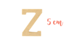 Letra de madera mediana: Z - Deco en madera cruda 15028 - 10doigts.fr