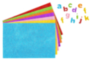 Stickers letras de goma con purpurina - 7 colores - Gomets alfabéticos y de mensajes - 10doigts.fr