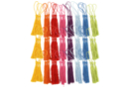 Long colored pom poms (9 x 8 colors) - 72 pom poms - Craft Pom Poms - 10doigts.fr