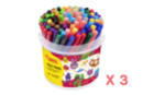 JOVI Markers Medium Tips - 3 Pots of 96 Markers - Medium-Tip Markers 59641 - 10doigts.fr