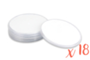 Customizable Coasters - 18 Pieces - Transparent Plastic 38241 - 10doigts.fr