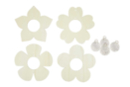 Kit de flores atrapasol de madera - 4 unidads - Suspensiones decorativas de madera 58582 - 10doigts.fr