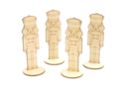 Nutcracker Place Cards - 4 Pieces - Christmas Wooden Objects 56332 - 10doigts.fr