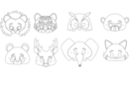 Máscaras animales - Set de 8 Máscaras - Máscaras creativas para niños 29700 - 10doigts.fr
