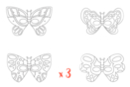 Máscaras mariposas - Lote de 3 sets de 4 Máscaras - Máscaras creativas para niños 12845 - 10doigts.fr