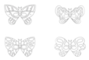 Máscaras mariposas - Set de 4 Máscaras - Máscaras creativas para niños 12844 - 10doigts.fr