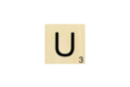 Maxi Scrabble Letter U - Wood Letters 41120 - 10doigts.fr