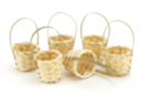 Mini cestas efecto paja trenzada - 6 unidads - Cestas de madera - 10doigts.fr