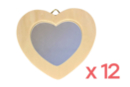 Espejos corazón - 12 unidads - Espejos para decorar 27768 - 10doigts.fr